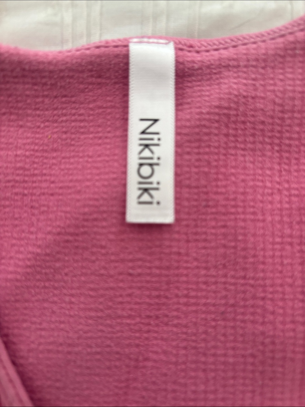 Nikibiki Ribbed V-Neck Tank Tops — Pink, Blue & Brown Trio - Picture 2 of 5